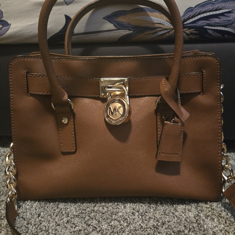 Michael Kors Brown Leather Tote Bag